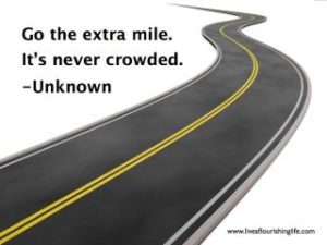 Go The Extra Mile. It's never crowded.