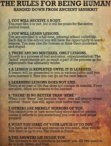 Rules For Being Human