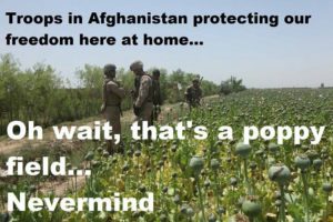 Troops in Afghanistan protection our freedom here at home...