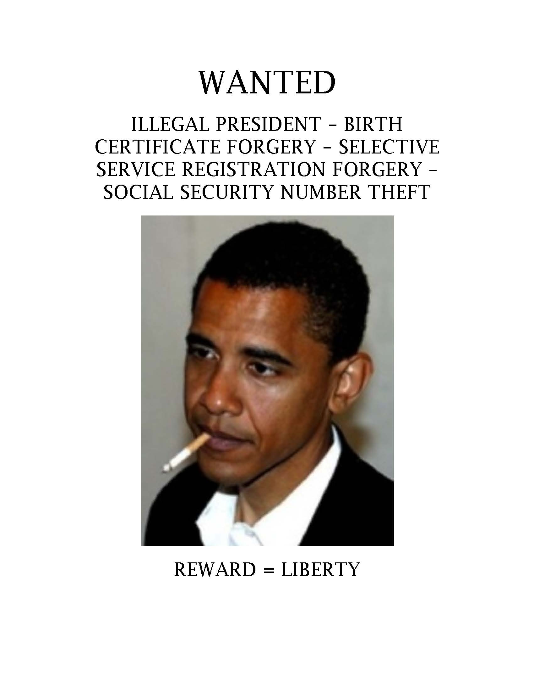 Obama Wanted Poster