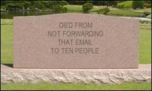 Died From Not Forwarding That Email