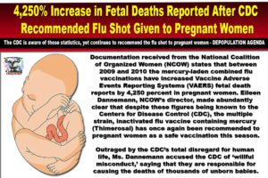 4,250% Increase in Fetal Deaths Reported to VAERS After Flu Shot Given to Pregnant Women
