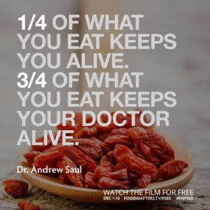 One Quarter Of What You Eat Keeps You Alive