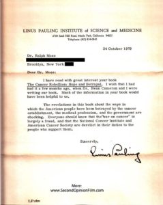 Linus Pauling On Cancer