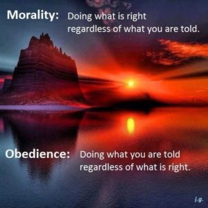 Morality Versus Obedience