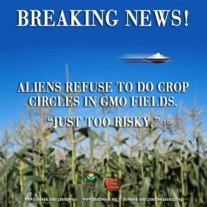 Aliens Refuse To Do Crop Circles In GMO Fields