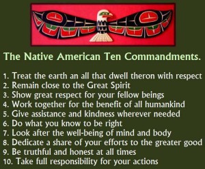 Native American 10 Commandments