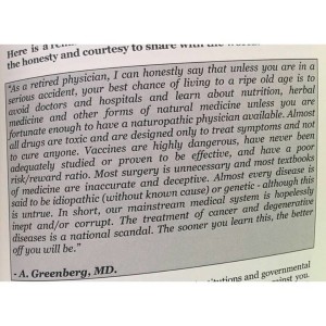 Dr A Greenberg Quote