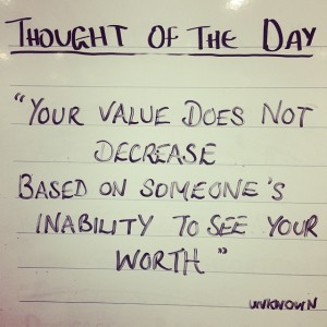 Your Value Does Not Diminish