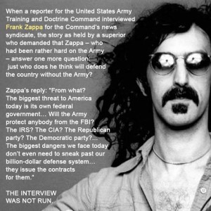 Frank Zappa On The Army