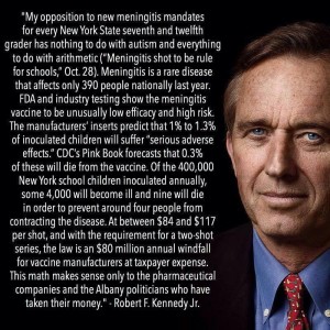 Robert Kennedy Jr On Meningitis Vaccine  Pretty much sums it up very neatly, I'd say.
