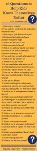 26 Questions to Help Kids Know Themselves Better