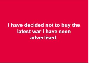 Not Buying War