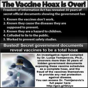 The Vaccine Hoax is Over. Documents from UK reveal 30 Years of Coverup.