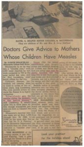 Doctors Advise Mothers On Measles