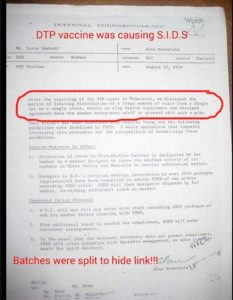 DTP Vaccine Was Causing S.I.D.S.
